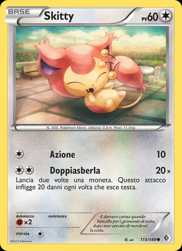 Skitty card in Italian
