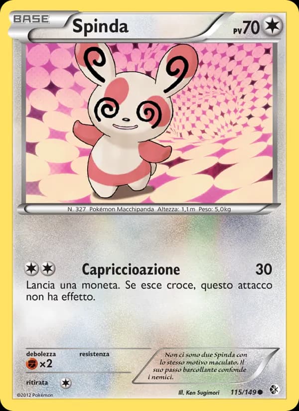 Spinda card in Italian