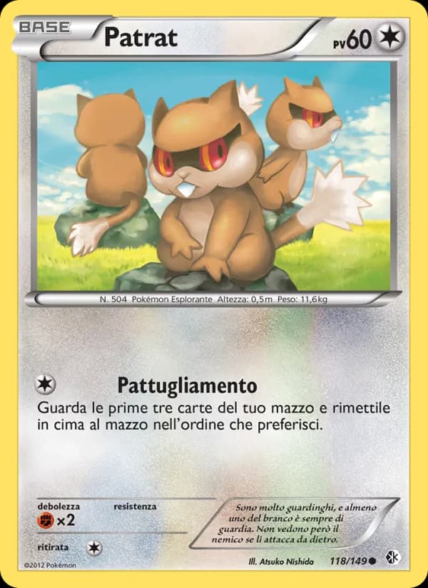 Patrat card in Italian