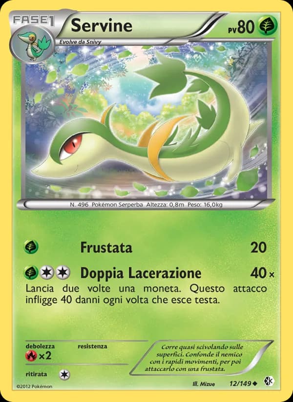 Servine card in Italian