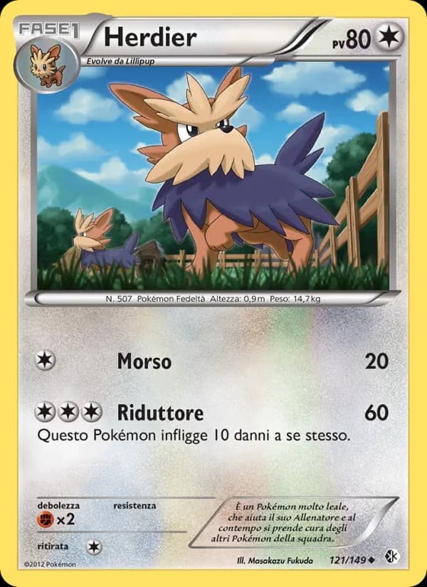 Herdier card in Italian