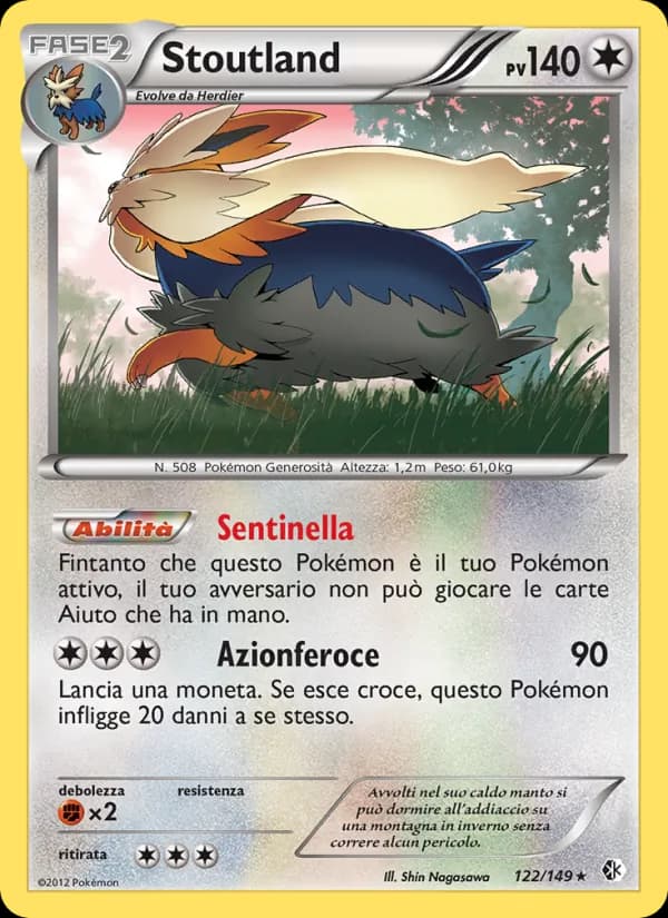 Stoutland card in Italian