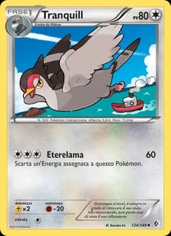 Tranquill card in Italian