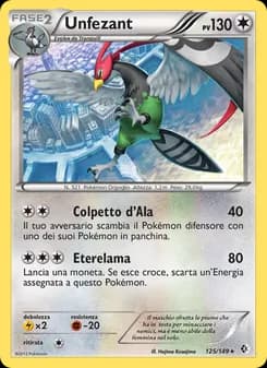 Unfezant card in Italian
