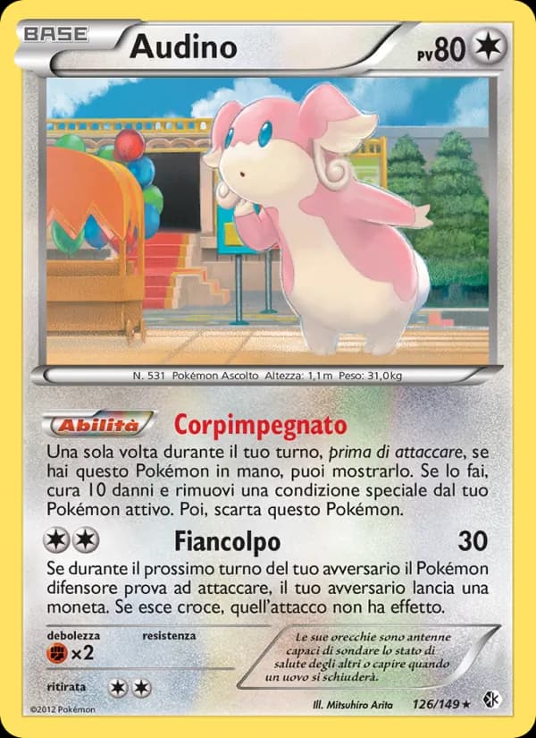 Audino card in Italian