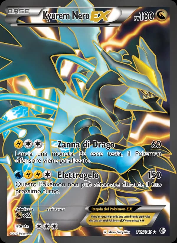 Kyurem Nero-EX card in Italian