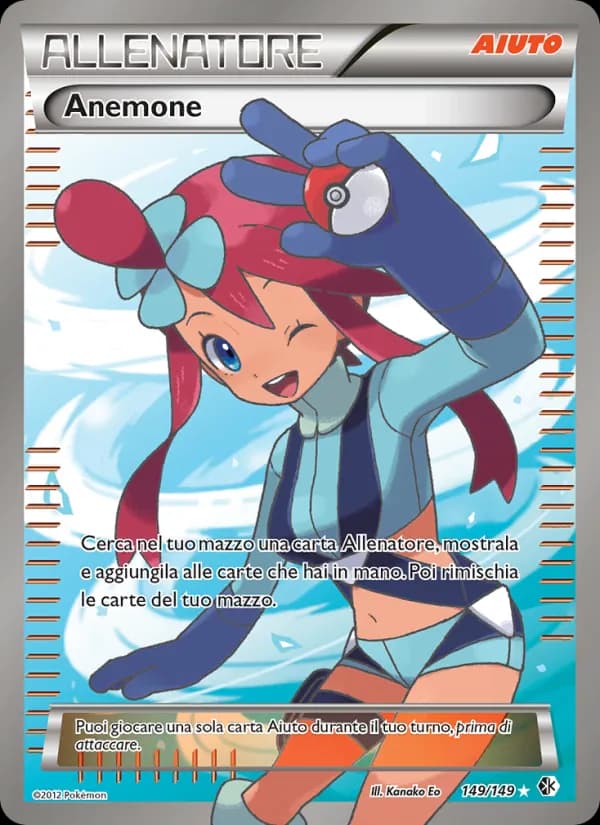 Anemone card in Italian