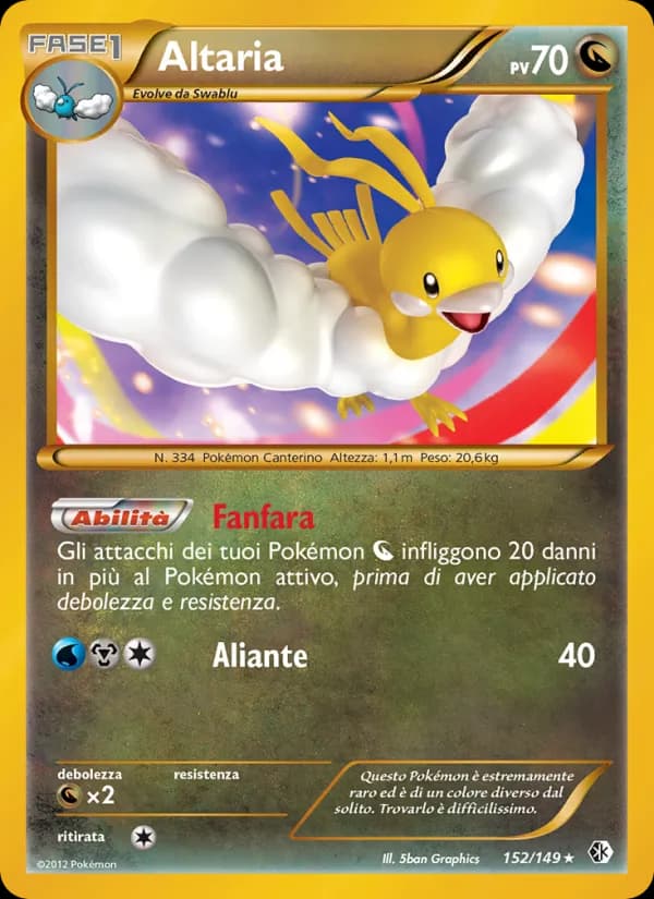 Altaria card in Italian