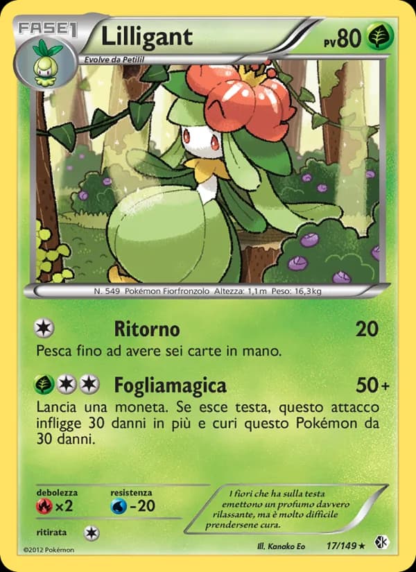 Lilligant card in Italian