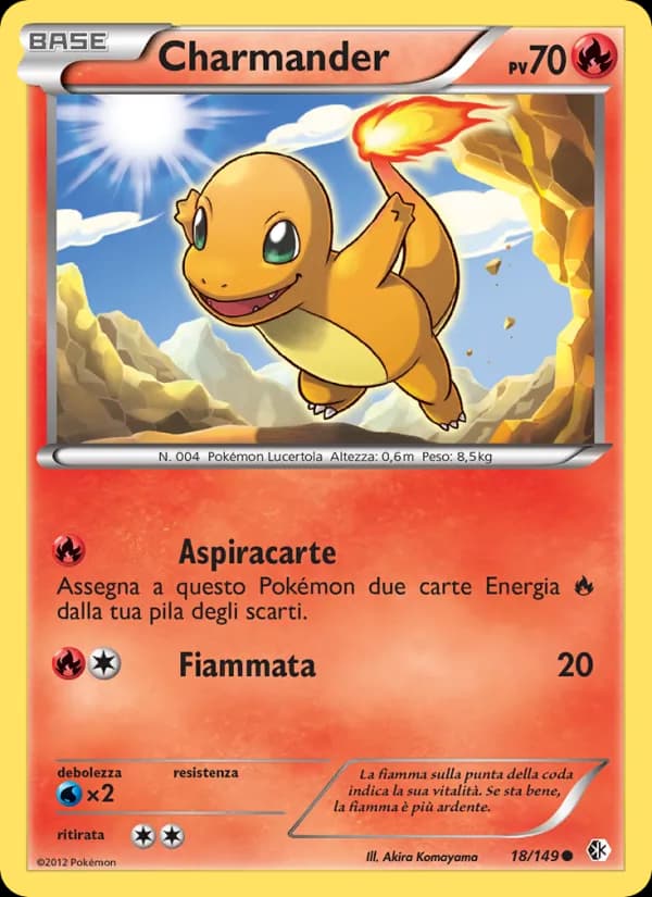 Charmander card in Italian