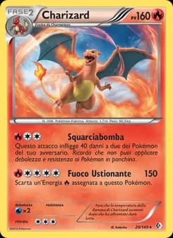 Charizard card in Italian