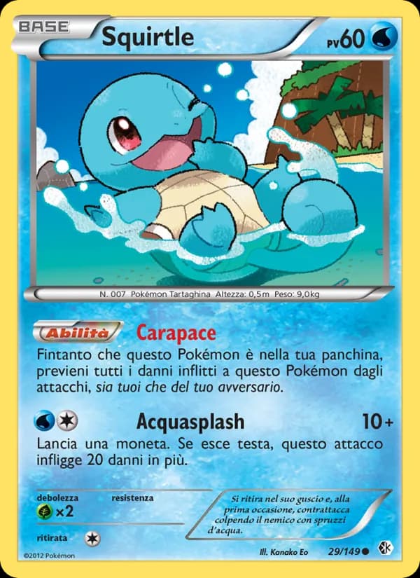 Squirtle card in Italian