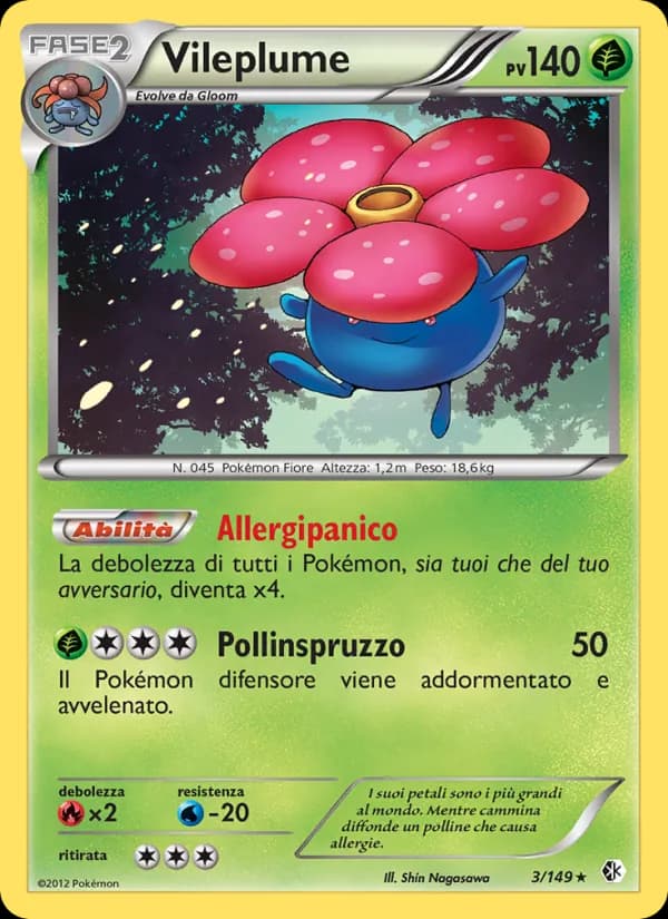 Vileplume card in Italian