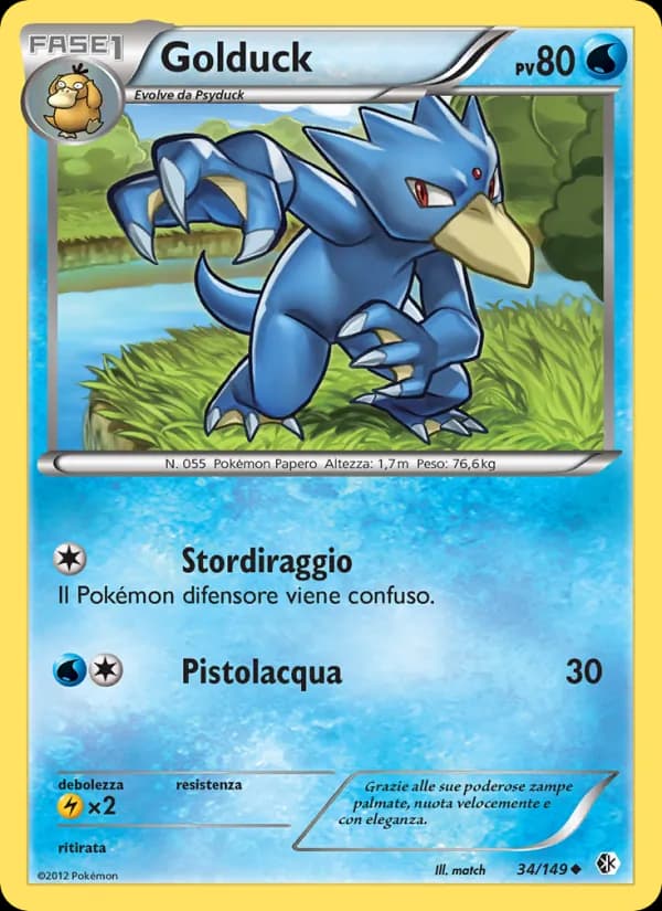 Golduck card in Italian