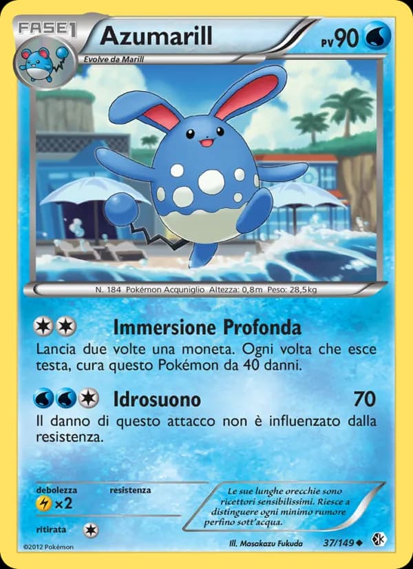 Azumarill card in Italian