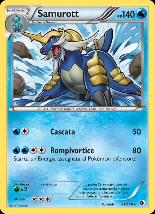 Samurott card in Italian