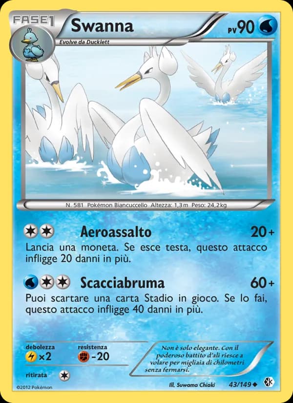 Swanna card in Italian