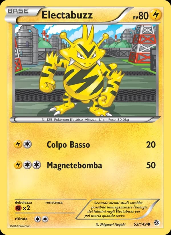 Electabuzz card in Italian