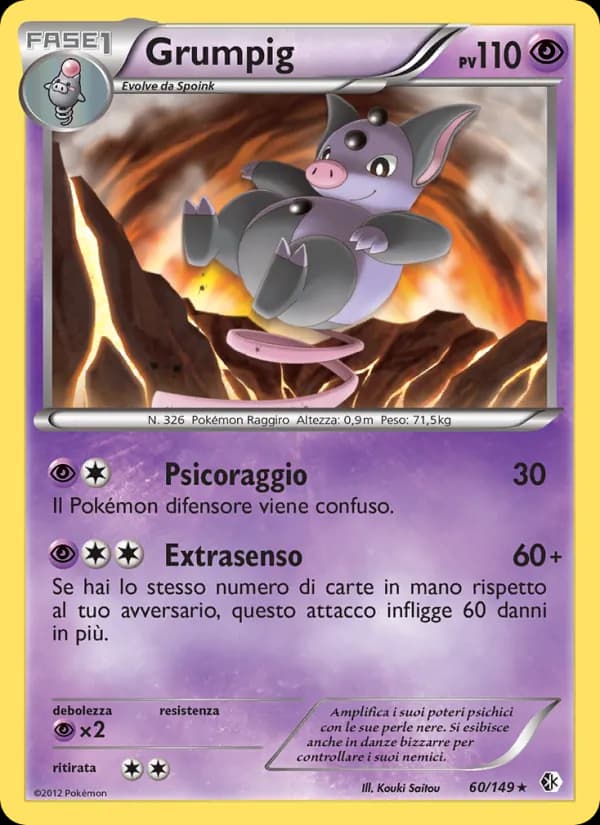 Grumpig card in Italian