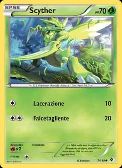 Scyther card in Italian