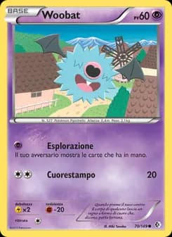 Woobat card in Italian