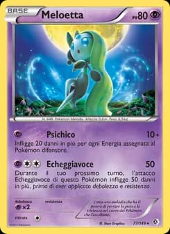 Meloetta card in Italian