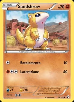 Sandshrew card in Italian