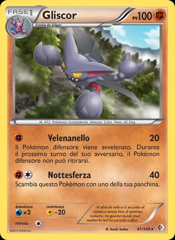 Gliscor card in Italian