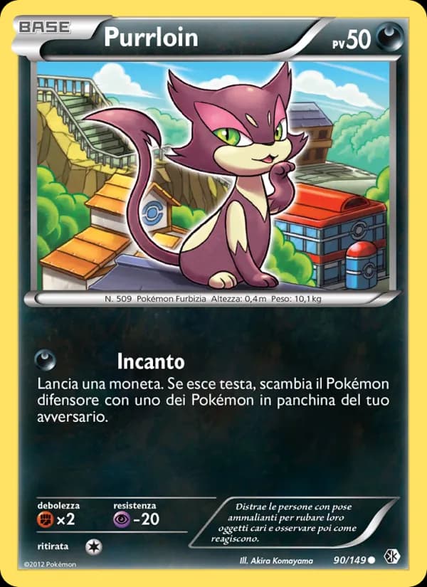 Purrloin card in Italian