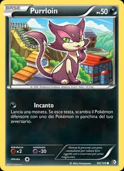 Purrloin card in Italian