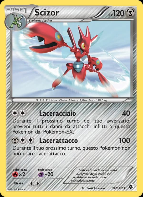 Scizor card in Italian