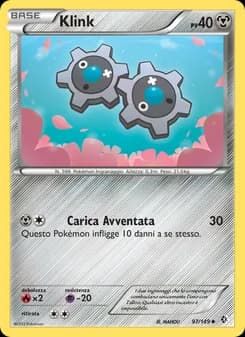 Klink card in Italian