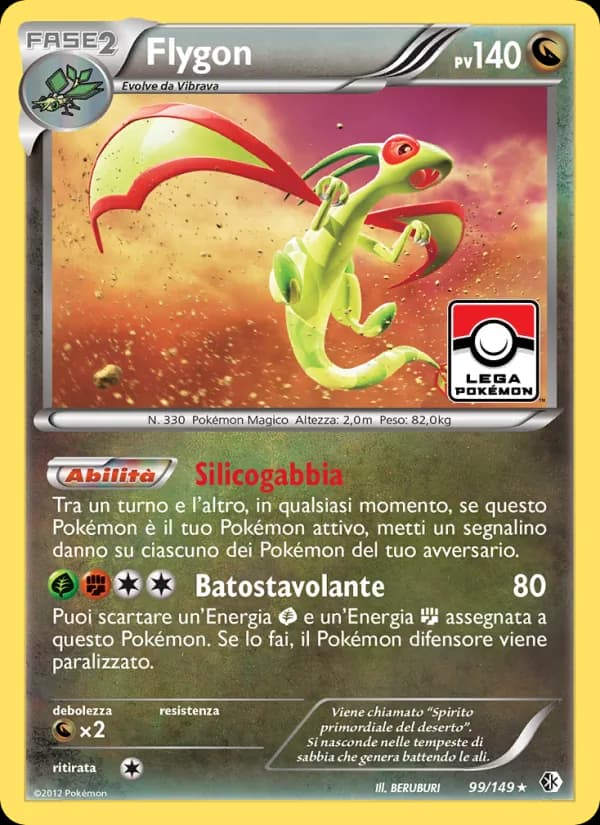Flygon card in Italian