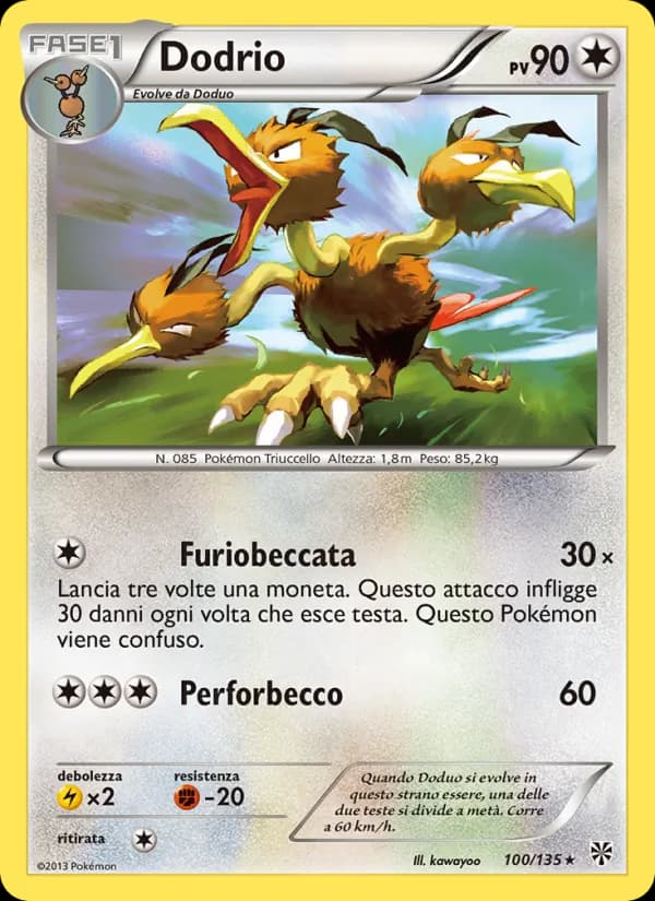 Dodrio card in Italian
