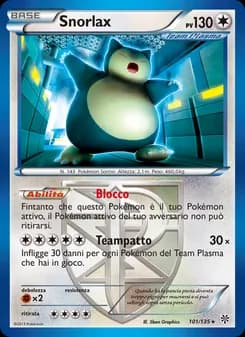 Snorlax card in Italian