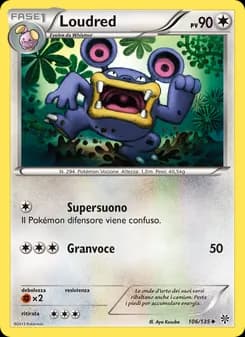 Loudred card in Italian