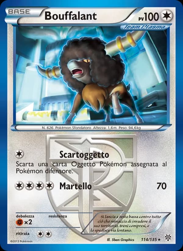 Bouffalant card in Italian