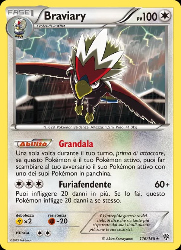 Braviary card in Italian