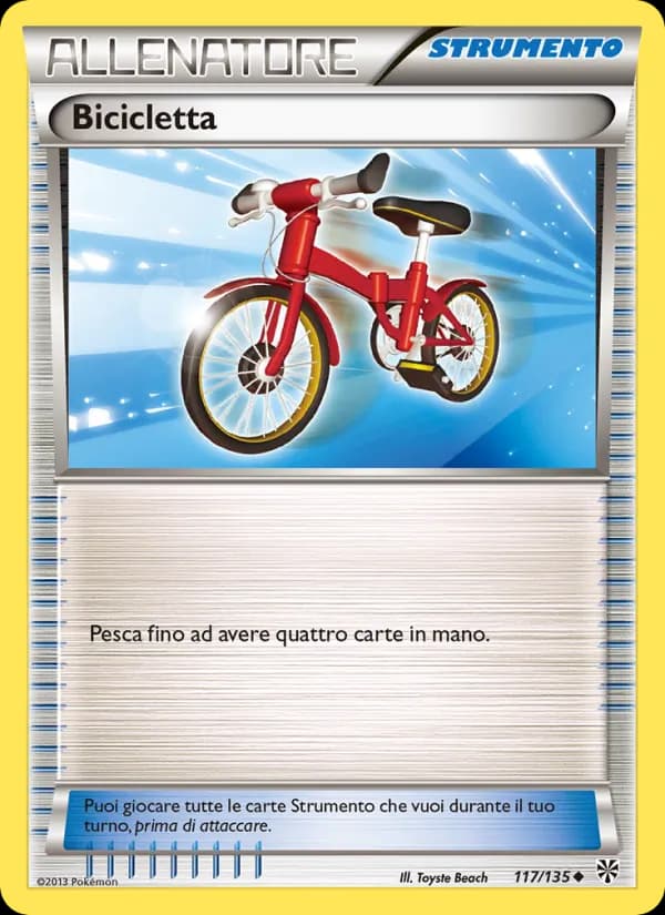 Bicicletta card in Italian
