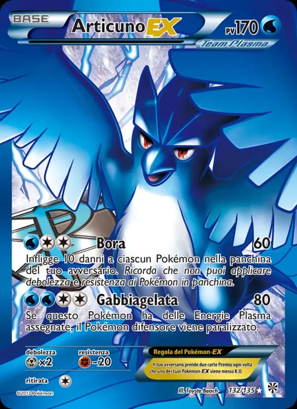 Articuno-EX card in Italian