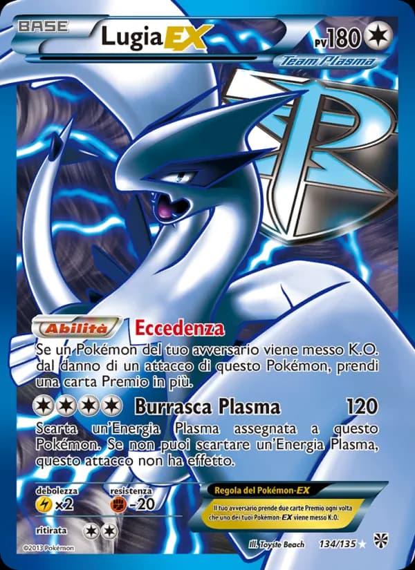 Lugia-EX card in Italian