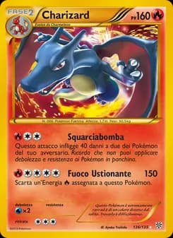 Charizard card in Italian