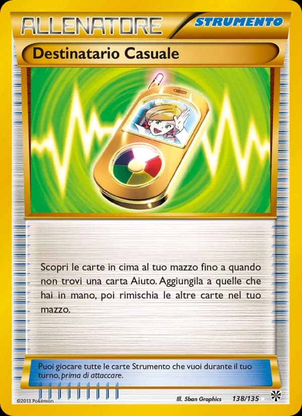 Destinatario Casuale card in Italian