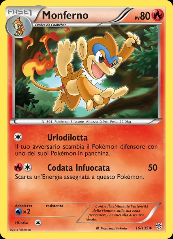 Monferno card in Italian