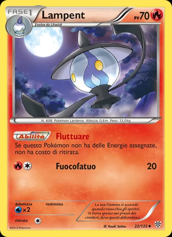 Lampent card in Italian