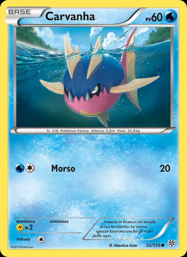 Carvanha card in Italian