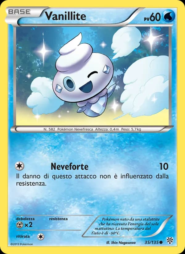 Vanillite card in Italian