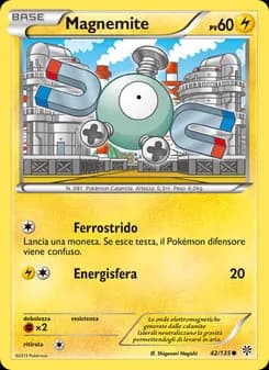 Magnemite card in Italian