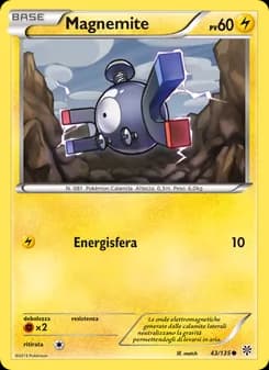 Magnemite card in Italian