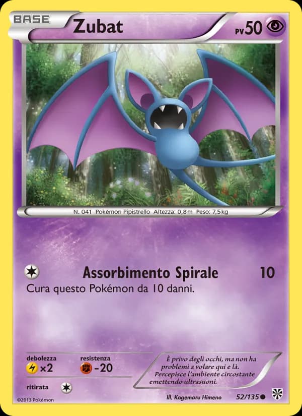 Zubat card in Italian